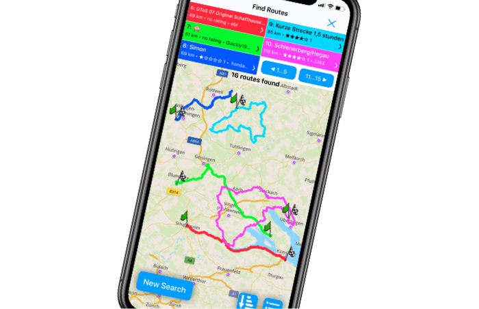 Scenic Motorcycle Navigation App - Discover