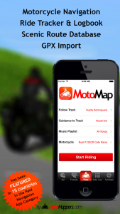 Scenic Route Touring and Ride Tracking with your iPhone on your Motorcycle